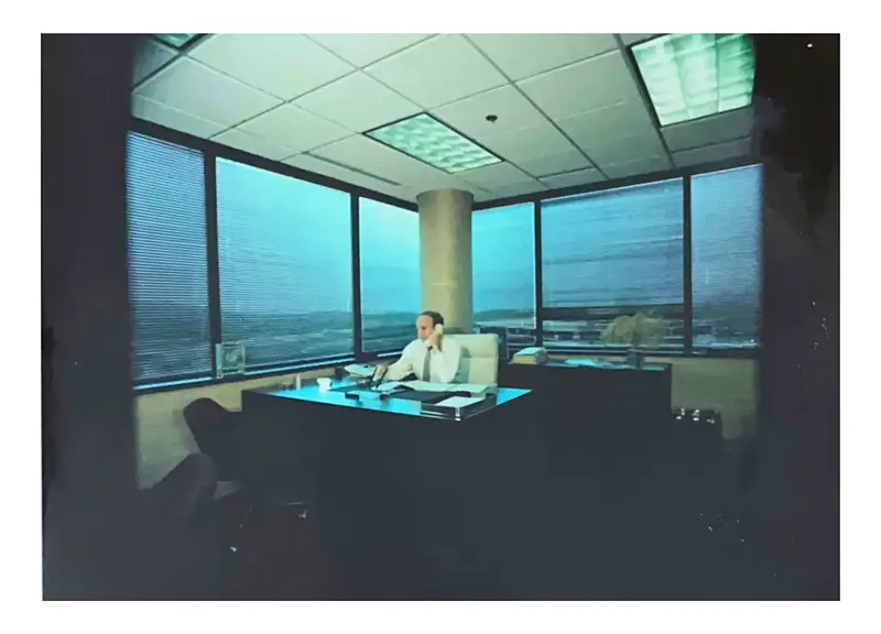 Office interior Man on Phone